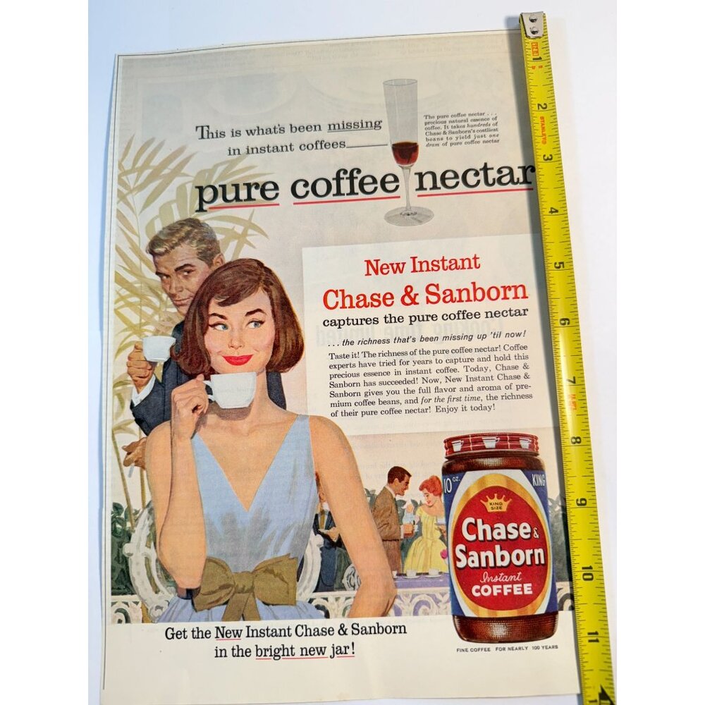 Vintage 1961 Chase & Sanborn Instant Coffee Advertisement Print Ad - Picture 2 of 3